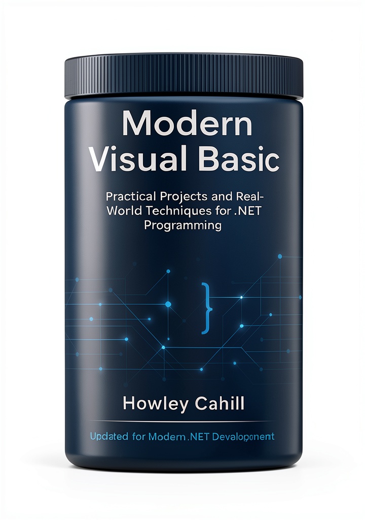 Installing Visual Basic Programming Amazon Kindle eBook Complete Guide on a wooden desk