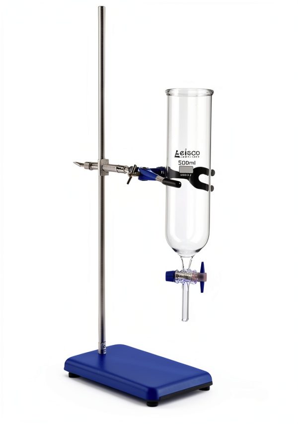 Dropping Funnel 500ml PTFE Stopcock by EISCO Borosilicate Glass-1