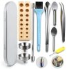 Empty Capsule Filling Kit 11 Pcs Gibtikoy Short Stem Funnels-0
