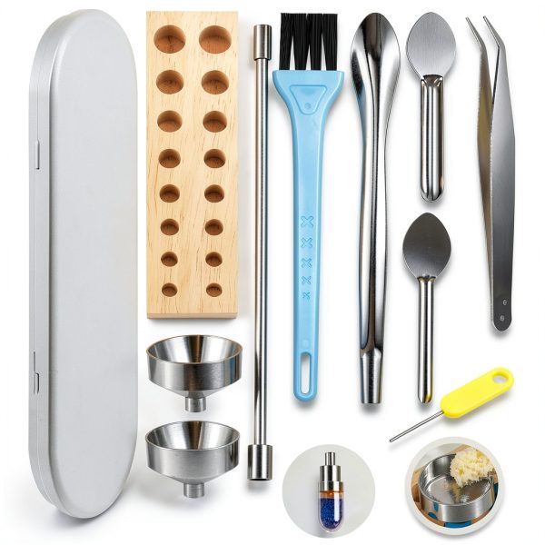 Empty Capsule Filling Kit 11 Pcs Gibtikoy Short Stem Funnels-0