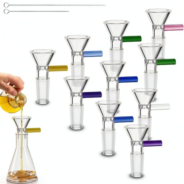 Glass Funnels 10PCS 14MM with Handle – Lflwacy Lab & Bottle Funnel-0