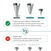 Foosi Short Stem Funnels 16pcs Stainless Steel Lab Kit for Sizes-4