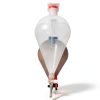 1000mL Pear-Shaped Plastic Separatory Funnel GUOHUIZHANG PTFE Stopper-1