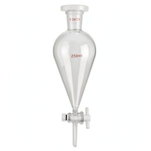 Separating Funnel QWORK 250ml with 24/29 Joints and PTFE Plug-0