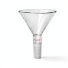 Glass Jointed Powder Funnel QWORK 100mm OD 24/40 Joint Short Stem-3