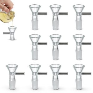 Glass Funnels 10 Pcs 14mm with Handle by Yizerel Lab Filling Set-0