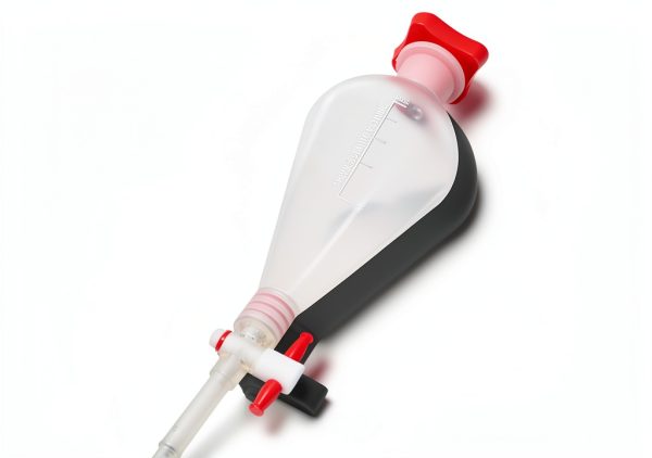 1000mL Pear-Shaped Plastic Separatory Funnel GUOHUIZHANG PTFE Stopper-0