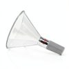 Glass Jointed Powder Funnel QWORK 100mm OD 24/40 Joint Short Stem-1