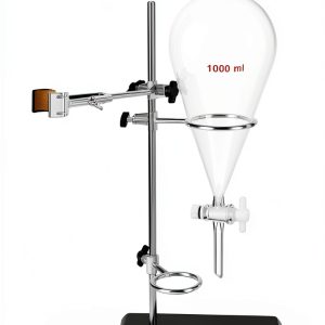 Separating Funnel QWORK 1000ml Heavy Wall with 24/29 PTFE Stopcock-0